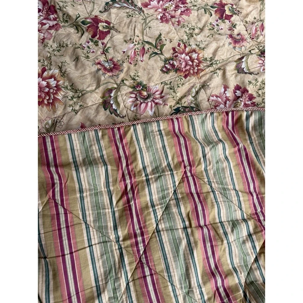 Waverly Imperial Dress Queen Comforter Bedskirt Sham 100% Cotton Antique Design